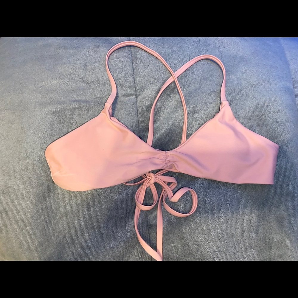 Pink bikini top